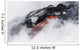 Steam cloud nearly hiding red hot lava flow pouring into Pacific Ocean Wall Mural