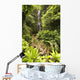 Hawaii, Maui, Kipahulu, Hana Coast, Wailua Falls Surrounded By Foliage Wall Mural