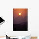 Orange And Pink Misty Sunset Wall Mural