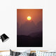 Orange And Pink Misty Sunset Wall Mural