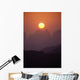 Orange And Pink Misty Sunset Wall Mural