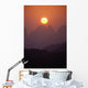 Orange And Pink Misty Sunset Wall Mural