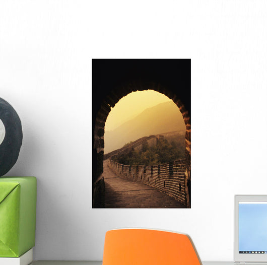 China, Great Wall Of China seen from inside tower Wall Mural