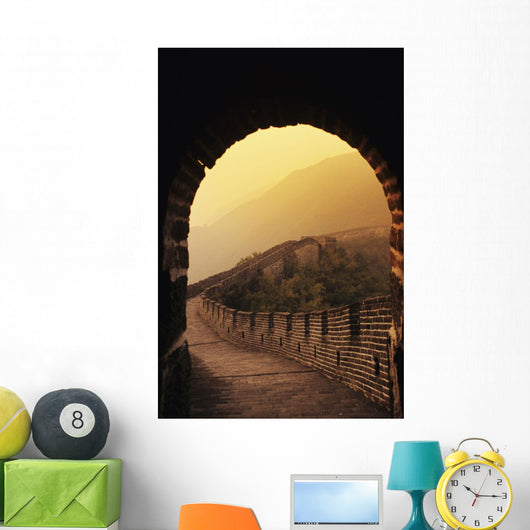 China, Great Wall Of China seen from inside tower Wall Mural