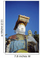 China, Hong Kong, Close up Of Colorful Statue in Tin Hua Temple Wall Mural