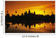 Silhouette of temple against orange sky during sunrise Wall Mural