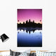 Cambodia, Angkor Wat, Silhouette Of Temple At Sunrise Wall Mural