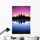 Cambodia, Angkor Wat, Silhouette Of Temple At Sunrise Wall Mural