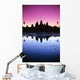 Cambodia, Angkor Wat, Silhouette Of Temple At Sunrise Wall Mural