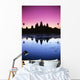 Cambodia, Angkor Wat, Silhouette Of Temple At Sunrise Wall Mural