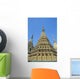 Thailand, Bangkok, Colorful Pointed Steeples Against Clear Blue Sky Wall Mural
