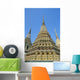 Thailand, Bangkok, Colorful Pointed Steeples Against Clear Blue Sky Wall Mural