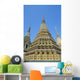 Thailand, Bangkok, Colorful Pointed Steeples Against Clear Blue Sky Wall Mural