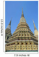 Thailand, Bangkok, Colorful Pointed Steeples Against Clear Blue Sky Wall Mural