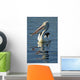 Australia, Pelican Swimming On Calm, Reflective Water Wall Mural
