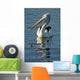 Australia, Pelican Swimming On Calm, Reflective Water Wall Mural