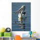 Australia, Pelican Swimming On Calm, Reflective Water Wall Mural