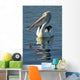 Australia, Pelican Swimming On Calm, Reflective Water Wall Mural