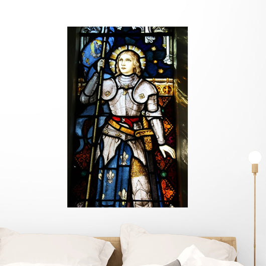 Joan of Arc in Wellington church, New Zealand Wall Mural