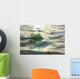 A Glass Fishing Ball Floats In Shallow Water, Bright Reflections Wall Mural