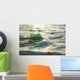 A Glass Fishing Ball Floats In Shallow Water, Bright Reflections Wall Mural