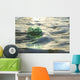 A Glass Fishing Ball Floats In Shallow Water, Bright Reflections Wall Mural