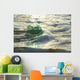 A Glass Fishing Ball Floats In Shallow Water, Bright Reflections Wall Mural