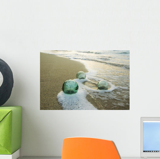 Three Glass Fishing Floats Roll Wall Mural