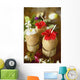 Close-Up Of A Refreshing Tropical Cocktails In Coconut Cups Wall Mural
