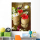Close-Up Of A Refreshing Tropical Cocktails In Coconut Cups Wall Mural