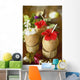 Close-Up Of A Refreshing Tropical Cocktails In Coconut Cups Wall Mural