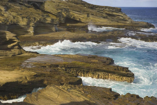 Ocean Crashing Against Rocky Coastline Wall Mural