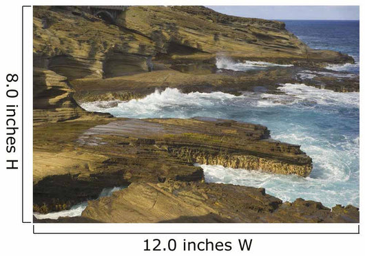 Ocean Crashing Against Rocky Coastline Wall Mural