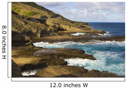 Ocean Crashing Against Rocky Coastline Wall Mural