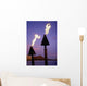 Tiki Torches Burn At Sunset With Diamond Head In Background Wall Mural