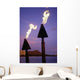 Tiki Torches Burn At Sunset With Diamond Head In Background Wall Mural