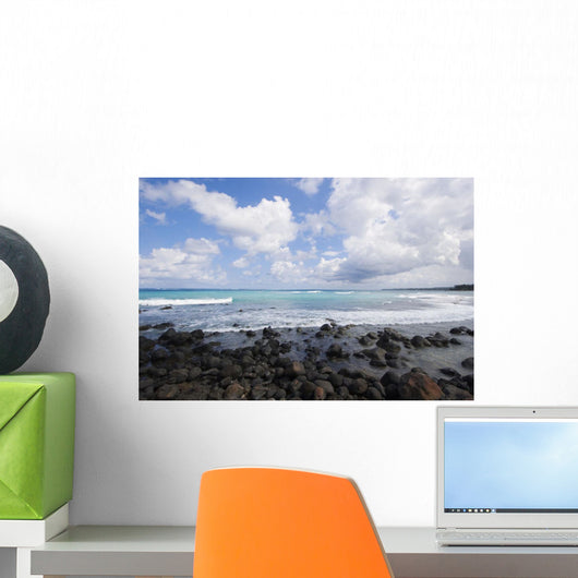 Gorgeous Blue Ocean And Cloudy Sky Wall Mural