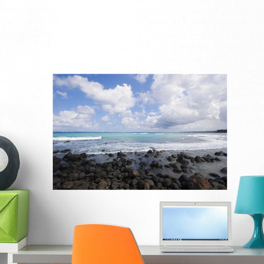 Gorgeous Blue Ocean And Cloudy Sky Wall Mural