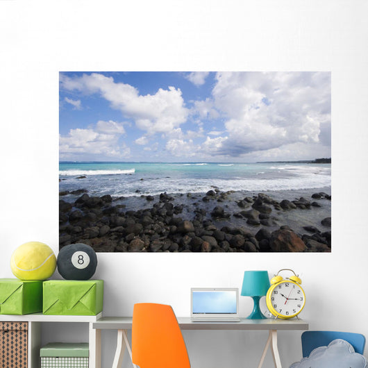 Gorgeous Blue Ocean And Cloudy Sky Wall Mural