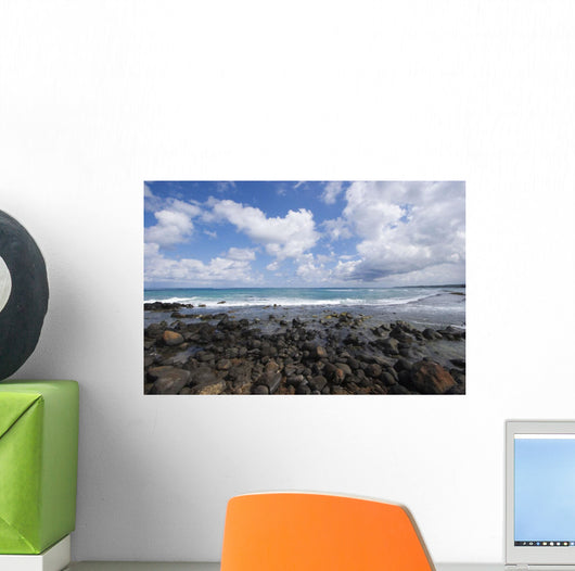 Gorgeous Blue Ocean And Cloudy Sky Wall Mural