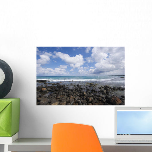 Gorgeous Blue Ocean And Cloudy Sky Wall Mural
