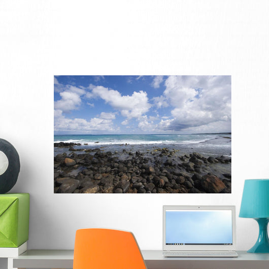 Gorgeous Blue Ocean And Cloudy Sky Wall Mural