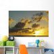 Sun Shining Through Clouds Over The Ocean At Sunset Wall Mural