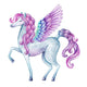 Watercolor Fairy Tale Pegasus Wall Decal