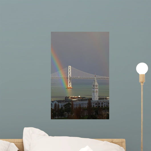 Rainbow above Ferry Building Wall Decal