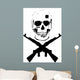 skull and guns - vector illustration Wall Decal