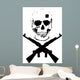 skull and guns - vector illustration Wall Decal
