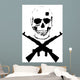 skull and guns - vector illustration Wall Decal