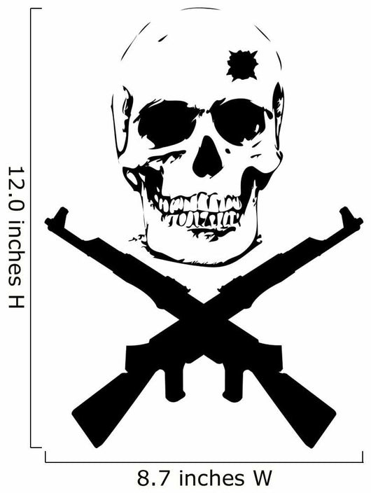 skull and guns - vector illustration Wall Decal