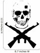 skull and guns - vector illustration Wall Decal